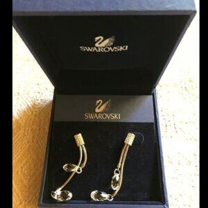 Exquisitely crafted, silver tone, crystal earrings from Swarovski.